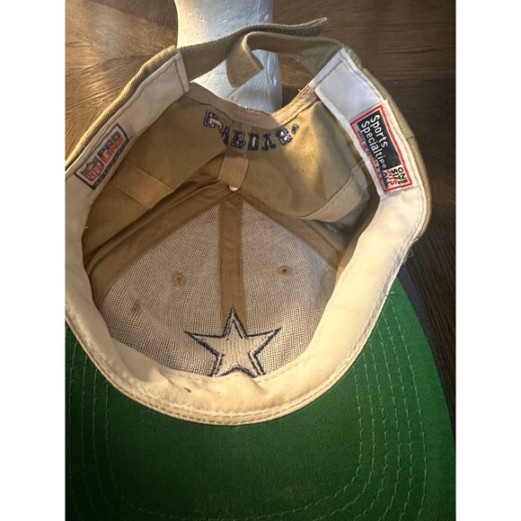 Dallas Cowboys NFL Pro Line Snapback Hat Sports Specialties Tan & Blue - Picture 10 of 11